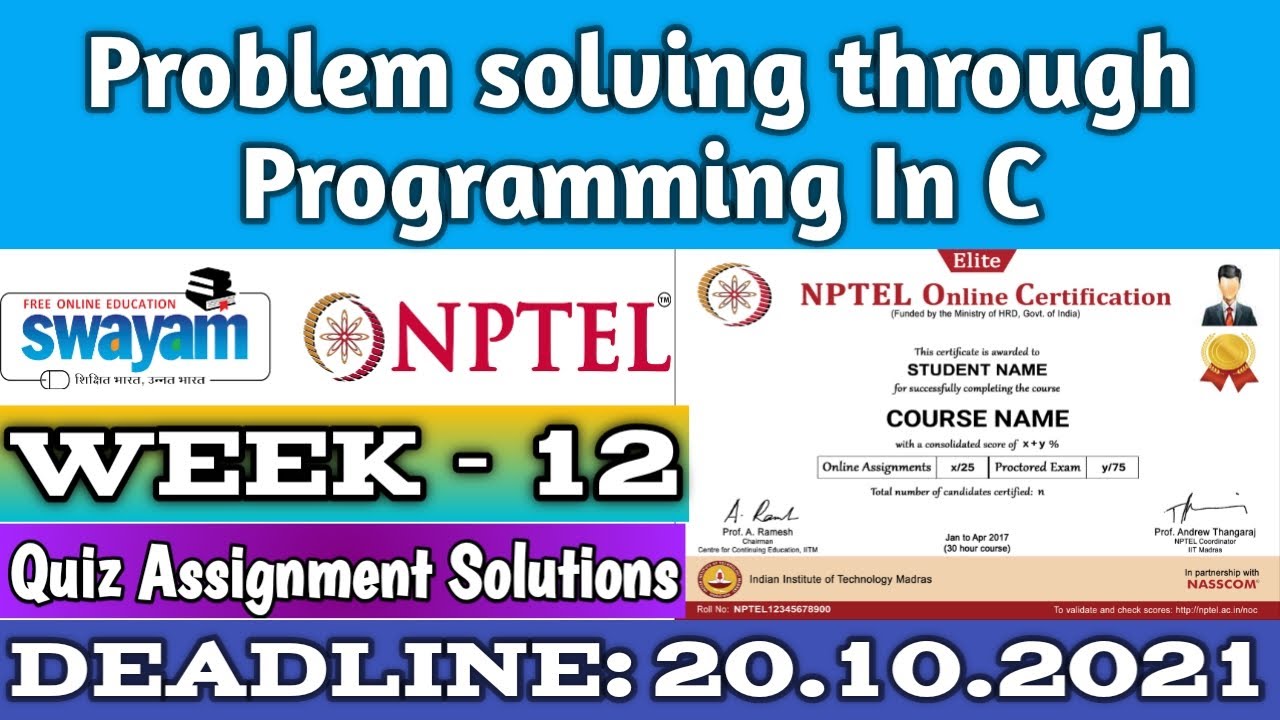 problem solving using c nptel