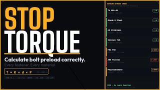 🔩 Engineers — stop guessing your torque values.