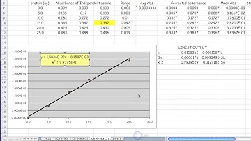 EXCEL Linear Regression w/ LINEST