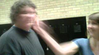 300lb guy gets slapped by little girl