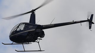 2 Robinson R22 helicopter's (N229MB)-(N3055N) landing at MMV