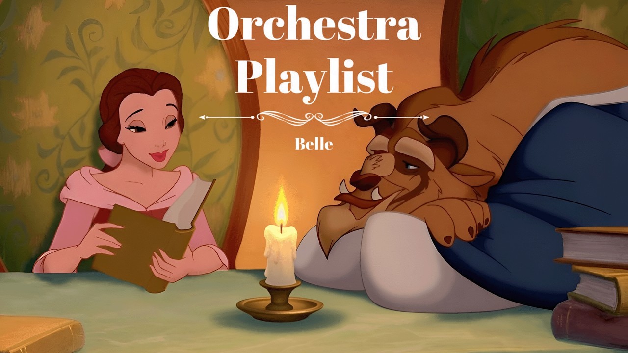 a cozy night in the library with romantic disney orchestra playlist (melodies to calm moments)