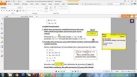 SPLDV {Part 2}- Metode Substitusi