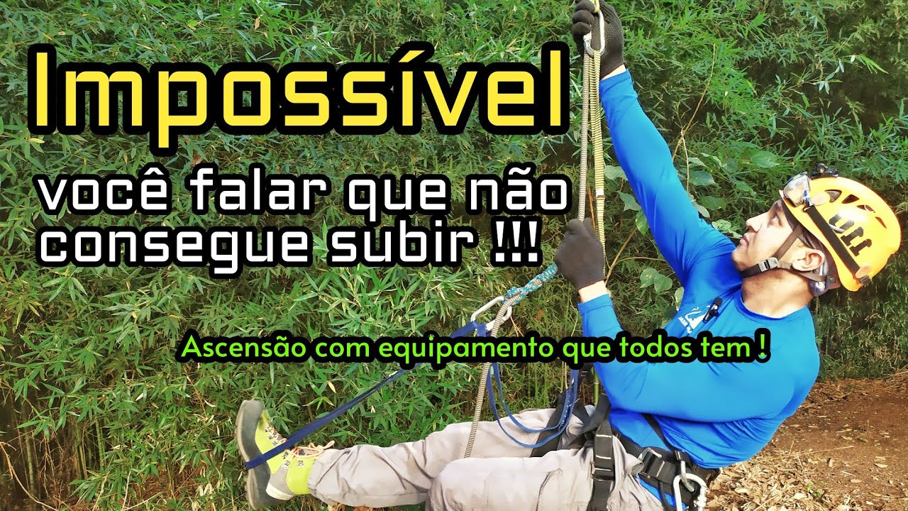 Como subir numa corda de rapel com cordeletes(recurso mais barato e muito seguro)