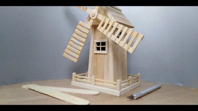 DIY: How to Make Popsicle Stick Windmill House - Easy Diorama
