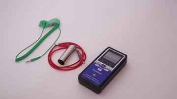 Surface resistance tester measuring wrist strap system resistance measurement