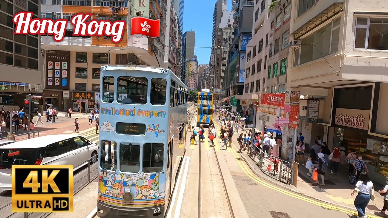 🇭🇰 Hong Kong 4k Downtown Ding Ding Tram Ride - YouTube