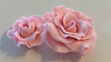 Fondant rose 2 ways | Rose tutorial | Fleur rose sucré