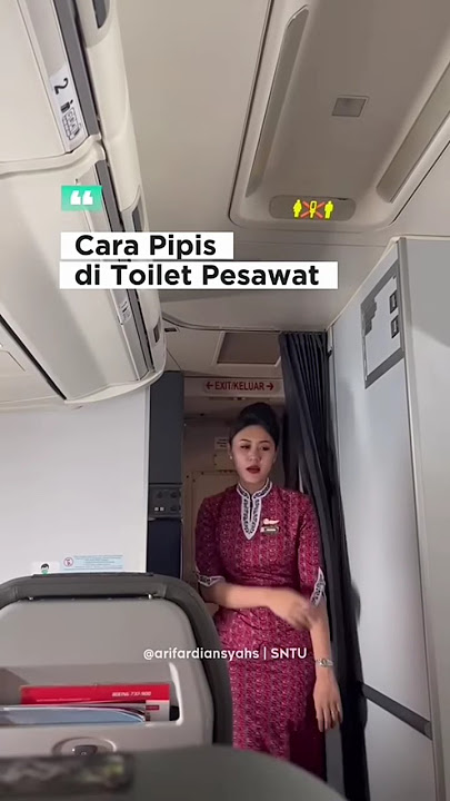 cara pipis di toilet pesawat #pramugari #shorts #viral