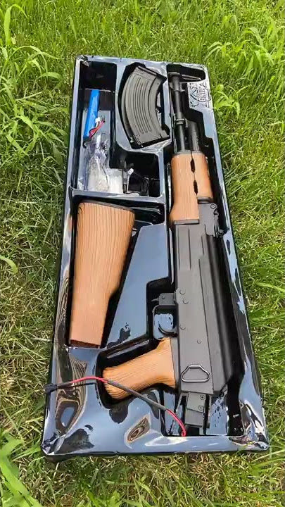 AK-47 Wood Grain Style Electric Gel Ball Blaster