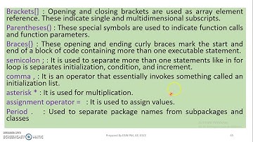 JAVA - MODULE 1 - TOPIC 17 - LEXICAL ISSUES (TOKENS) CONTINUATION