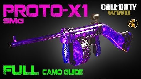 COD WW2 - " PROTO-X1 " Smg - EASY GOLD Camo & GOLD 
