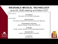 Dmd 2020 wearable medical technology session recorded live