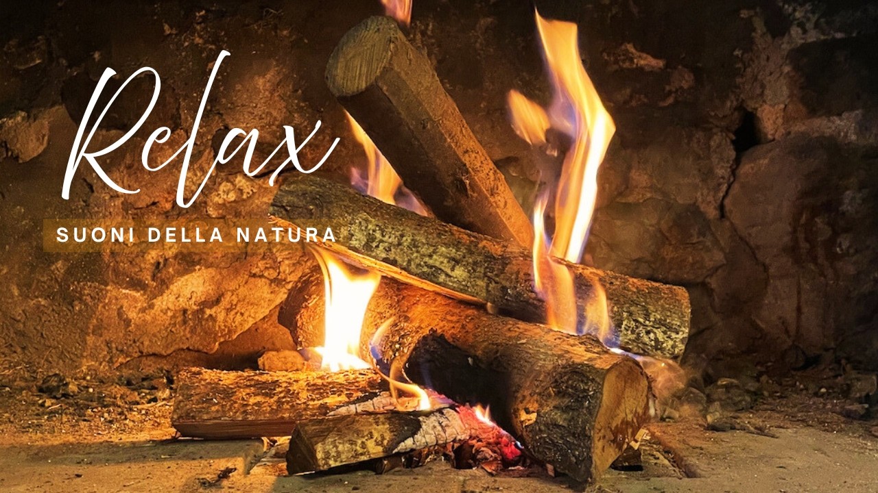 Suoni della NATURA: CAMINO e legna scoppiettante (30 min). RILASSANTI per dormire, bianchi, neonati