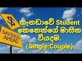 කැනඩාවේ Student කෙනෙක්ගේ මාසික වියදම(Single VS Couple)| Expenses as a student in Canada.