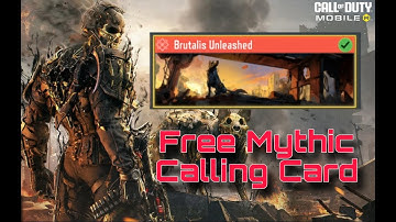Get Free Mythic Calling Card | Call Of Duty Mobile | #codm #codmobile #mythicghost