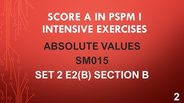 Score A in PSPM I-Absolute Values Inequalities SET2 E2(b) Section B