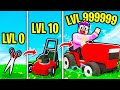 Can We Unlock The MOST EXPENSIVE LAWN MOWER In ROBLOX LAWN MOWING SIMULATOR!? (MAX LEVEL!)