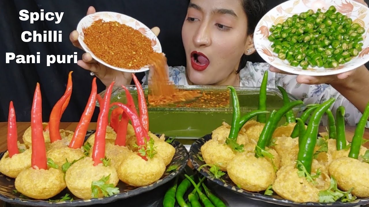 SPICY CHILLI PANIPURI CHALLENGE | PANIPURI EATING CHALLENGE | INDIAN STREET FOOD 