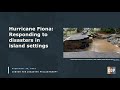 Hurricane Fiona: Responding to disasters in island settings webinar