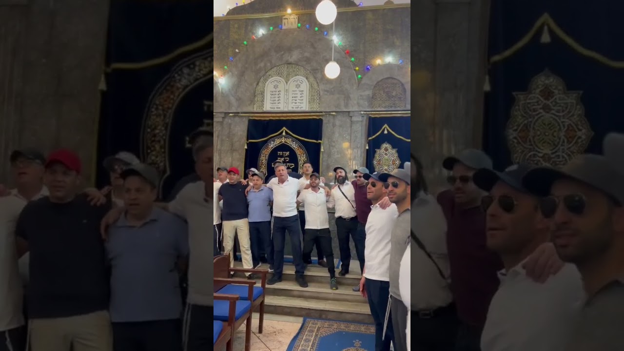 Eli Stefansky and MDY Group at the Slat Al Azama Synagogue in Marrakesh, Morocco