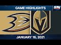 NHL Game Highlights | Ducks vs. Golden Knights - Jan. 16, 2021