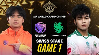 DIAN FENG YAO GUAI vs TEAM FALCONS GAME 1 M7 SWISS STAGE DAY 1 | DFYG vs FLCN