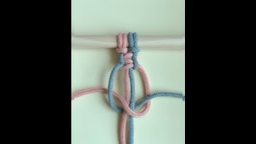 #1. Macrame square knot (마크라메 평매듭) #마크라메 #knot#macrame