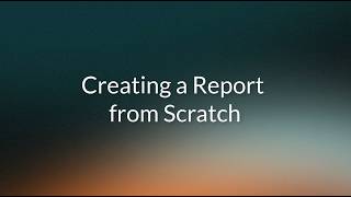 Celebrity Reporting+ (New Experience): Creating a Report from Scratch Profile