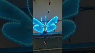 Factory Aging Test Blue Neon LED Butterfly Landscape Lights For Festival Park Decor