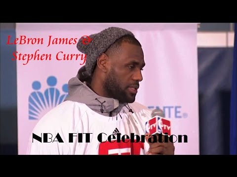NBA All Star 2015 LeBron James Stephen Curry At NBA FIT Celebration 