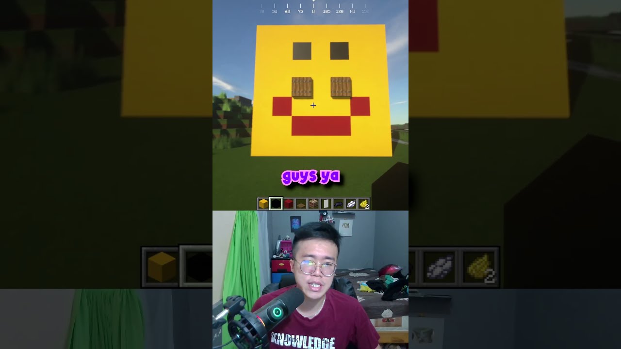 Cara Membuat Mata Bisa Berkedip Di Minecraft #shorts