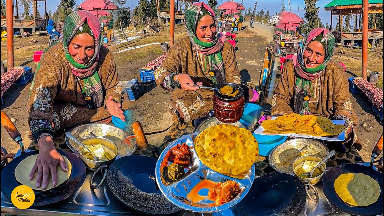 Beautiful Lady Selling Sarson Da Saag With Makke Ki Roti In Doodhpathri ...