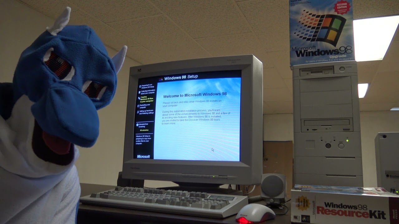 The best upgrade ever install Windows 98 in place of Windows 3.11 on Pentium II in the BACKROOMS