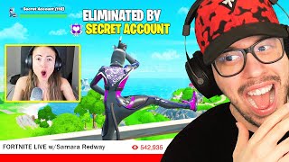 I Stream Sniped My Girlfriend on a SECRET ACCOUNT! (Fortnite)