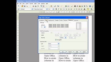 Open Office How To Create Columns.
