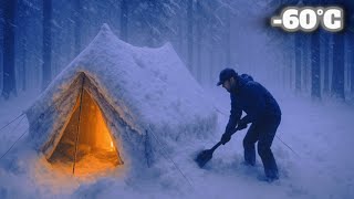 My Tent Almost Collapsed in a Violent Snowstorm | Extreme Winter Survival
