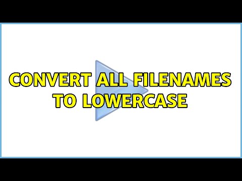 Convert all filenames to lowercase (3 Solutions!!)