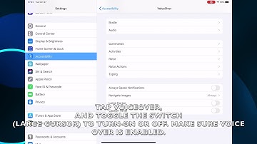 HOW TO DISABLE OR ENABLE VOICEOVER LARGE CURSOR IN IPADOS 13.6 (IPAD)