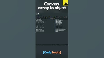 How to convert an array to an object in #javascript?  #convert  #object #array  #coding #shortes