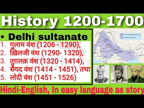 इतिहास 1200-1700, तृतीय सेमेस्टर डीयू एसओएल के लिए कक्षा-02 || दिल्ली सल्तनत || गुलाम वंश हिंदी अंग्रेजी में