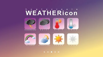 Draw with me | How to create weather icon | Adobe Illustrator | For Beginners 101