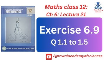 Ex 6.9(Q 1.1 to 1.5 ) Conic Sections || F.Sc 12th class mathematics ||Punjab Boards, Federal Board