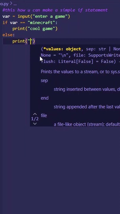 How to make a simple if statement in python #python #programming - YouTube