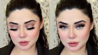 Sexy Event Glam Makeup using Fit Me | Party Makeup | Peach Nude Eye Makeup Look