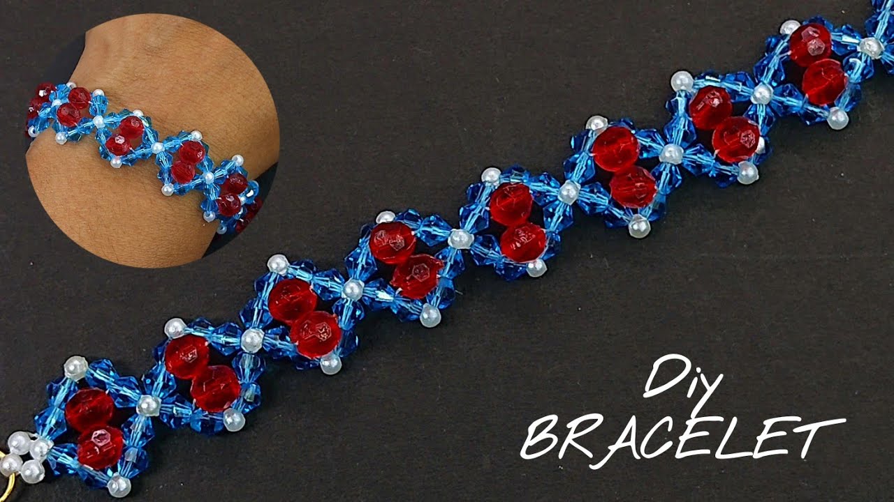 Premium Vector | Playful beads bracelet craft and art essentials  illustration