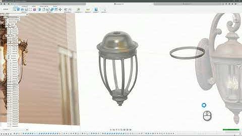 lamp modelling in fusion 360 timeline