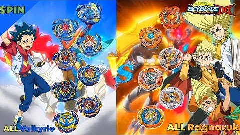 【올 발키리 VS 올 라그나로크】 릴레이 배틀 베이블레이드 다이너마이트 DB Beyblade Burst DB ベイブレードバーストDB