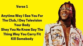 Burna Boy - On the Low ( lyrics ) 1 hour