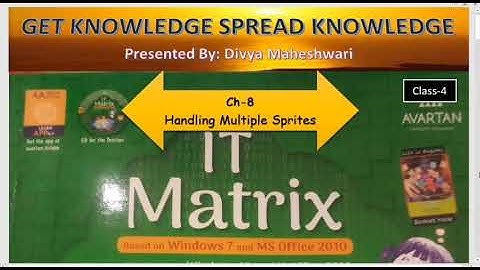 COMPUTER IT MATRIX PART-2 CLASS-4 CH-8 HANDLING MULTIPLE SPRITES